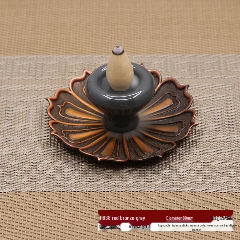 Large Ceramic Sandalwood Incense Burner for Indoor Aromatherapy & Mosquito Coil Holder