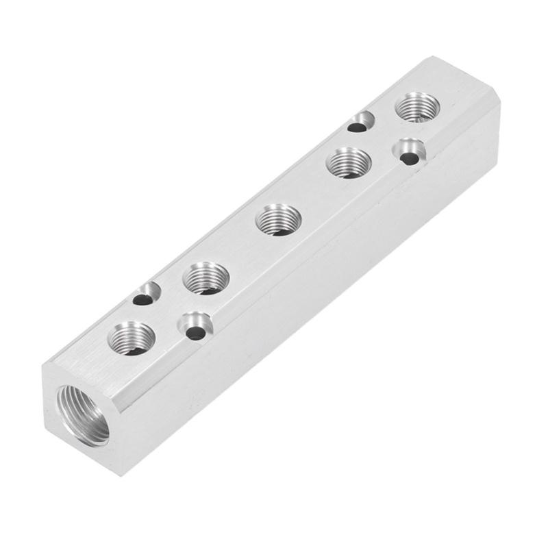 Pneumatikverteiler Luftverteilblock Anschlussverteiler G1/2 Eingang G1/4 Ausgang 30x30mmSY30-02-5F