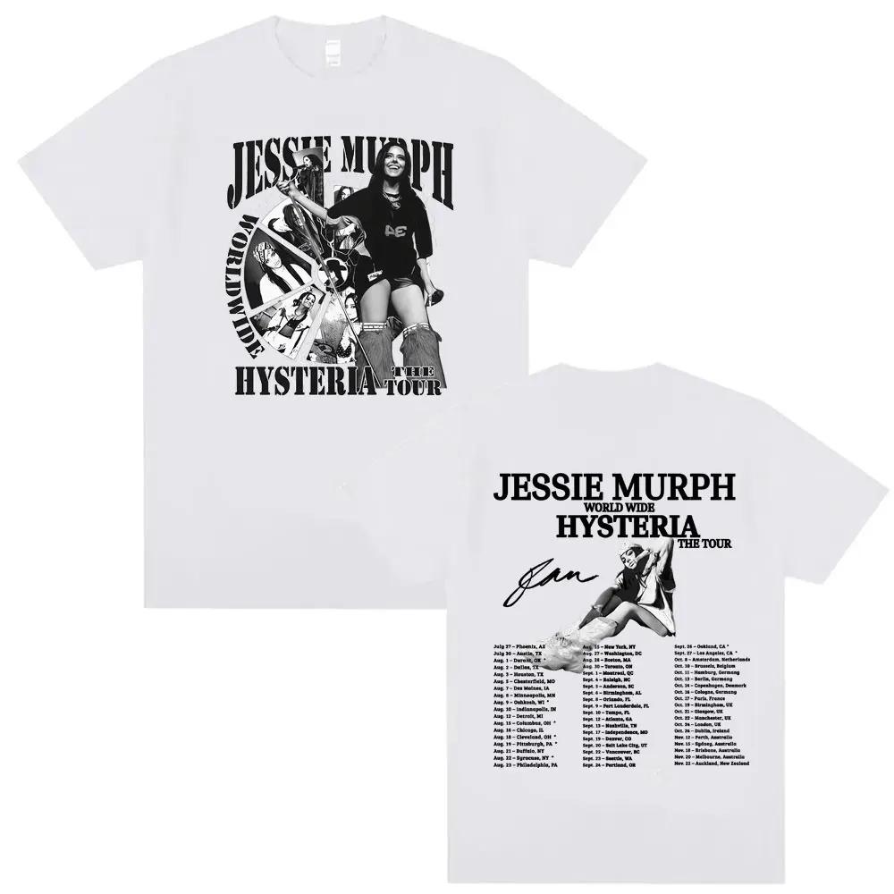 

Jessie Murph Hysteria Tour Graphic Print T-shirt Music Sad Girl Concert Women Trendy Oversized Hip Hop High Street T-shirt 3XL