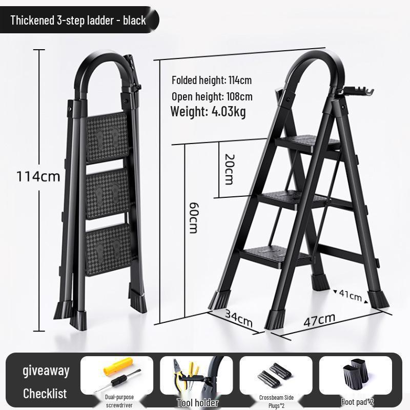 Multi-functional Folding Telescopic A-Frame Ladder for Household Use