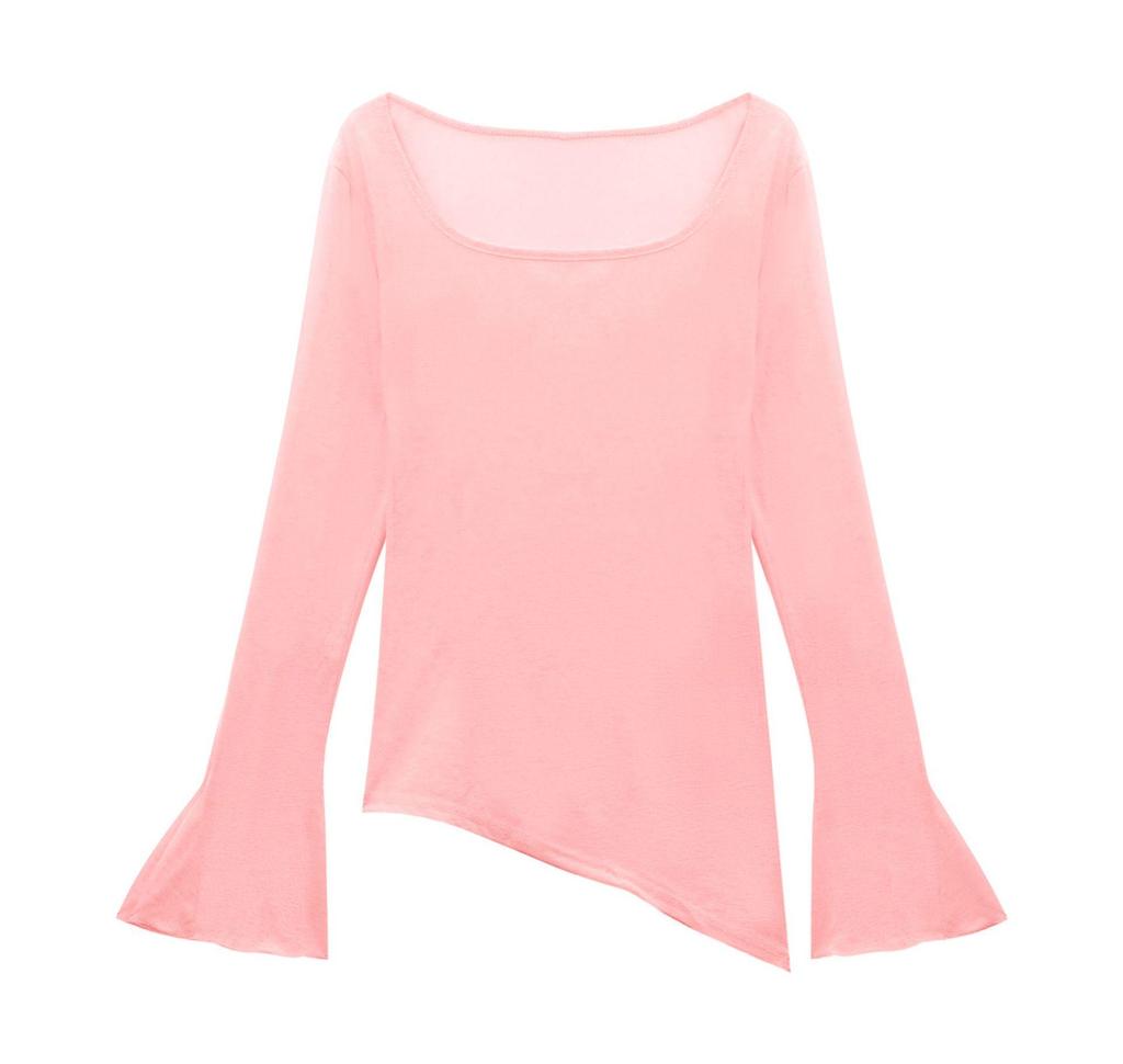 2025 Summer Sexy Pure Desire Long Sleeve Sun Protection Irregular Cardigan T-shirt for Women