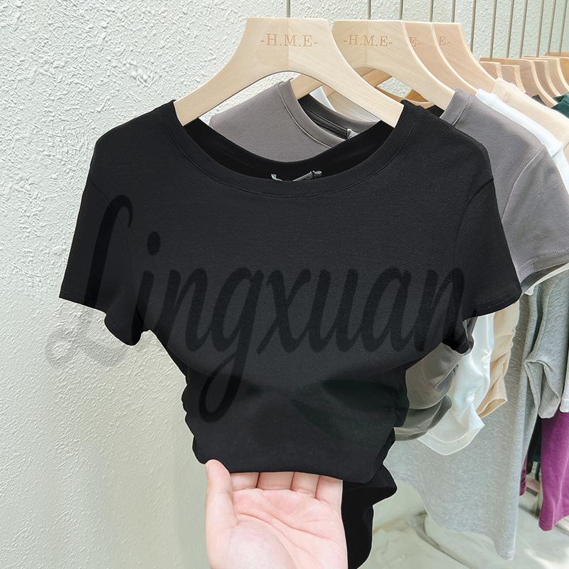 2026 Trendy Women's Pleated Short-Sleeve T-Shirt - Hot Girl Style