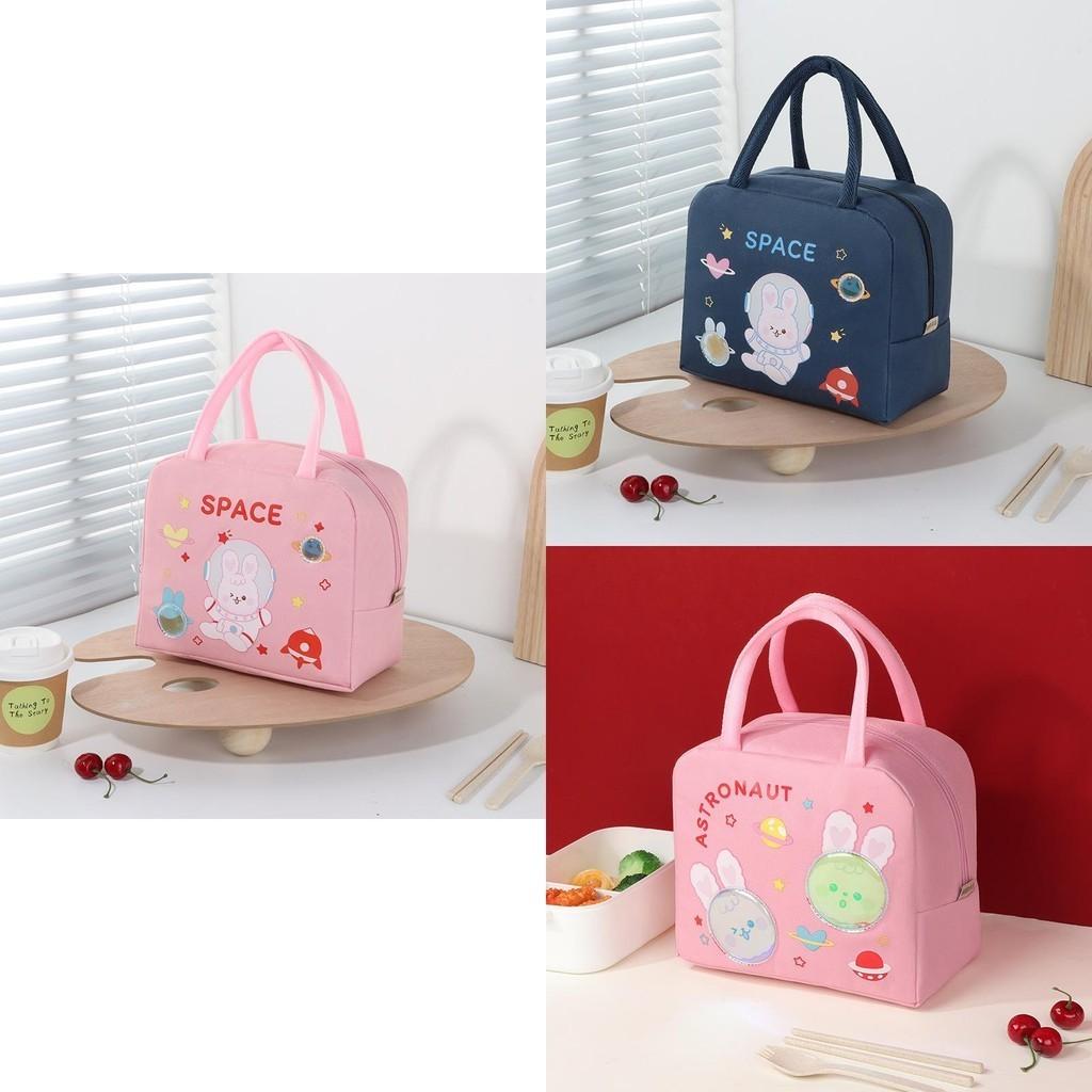 Lunch Bag Cartoon Oxford Cloth Aluminum Foil Insulated Bento Bag For School