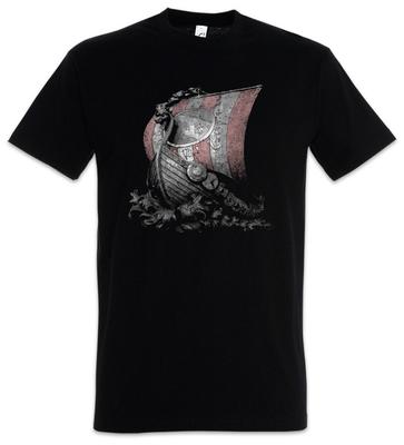 Wikingerschiff I Herren T-Shirt Wikinger Schiff Wikinger Langboot Asgard Drachenboot