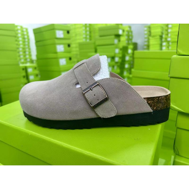 

4СМ настоящая пробковая подошва, толстая подошва из цельной коровьей кожи, ретро плоская подошва, сумка-голова, полушлепанцы женские 40