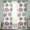 Plant Watercolor Succulent Window Treatment Tulle Modern Sheer Curtains for Kitchen Living Room the Bedroom Curtains Decoration