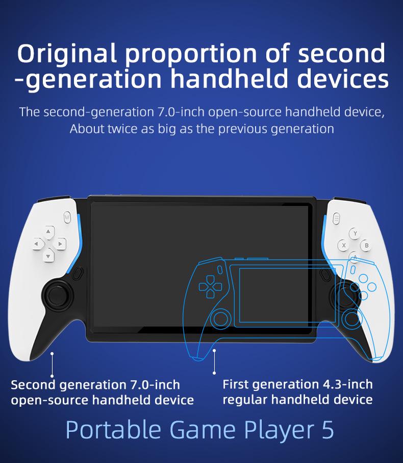 Cross-Border Open Source Handheld Game Console - PS5 HD Arcade, Two-Player GBA Support