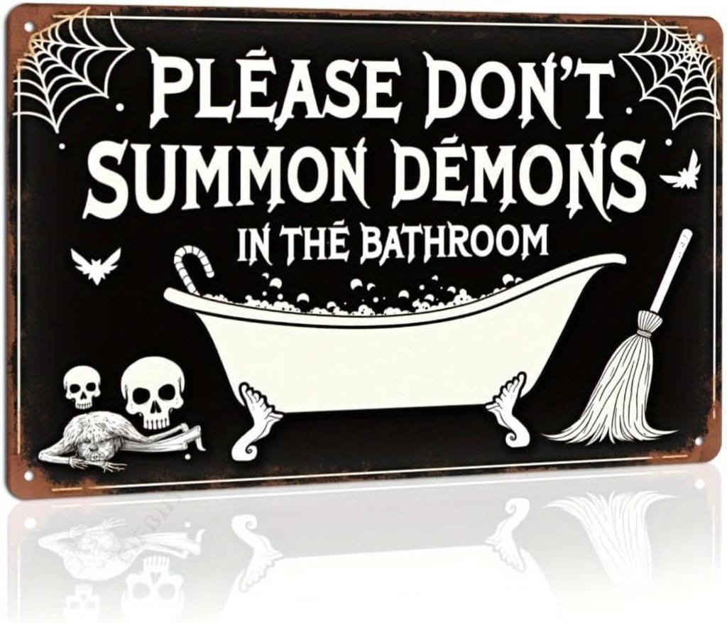 Halloween Poster On the Wall, Metal Plaque 20x30cm
