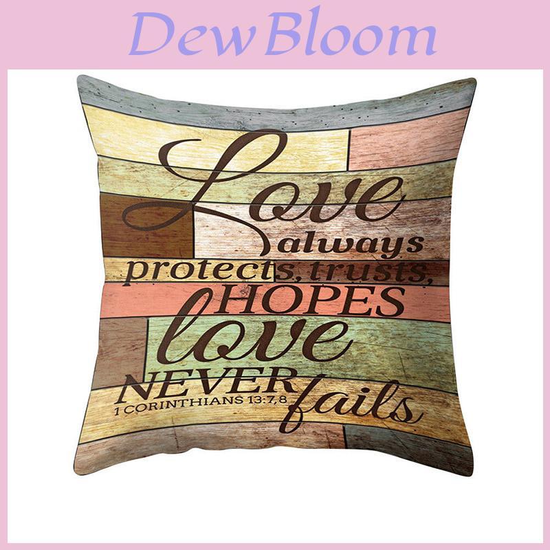 Elegant 18'' Vintage Letter Throw Pillow Case Cushion Cover For Sofa Home Office Decor