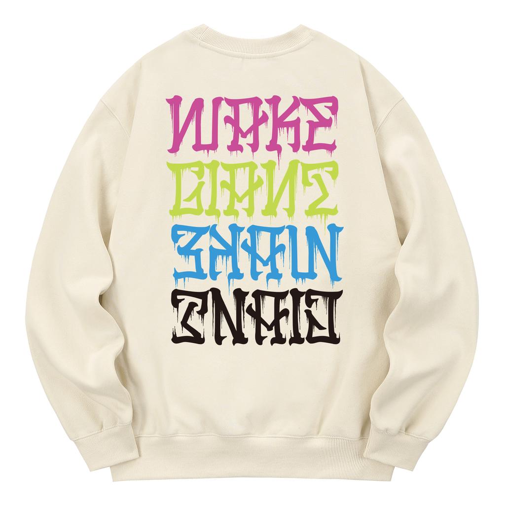 KAN6312 Kmc0048 Khan Street Fleece-Lined Sweatshirt - Cream