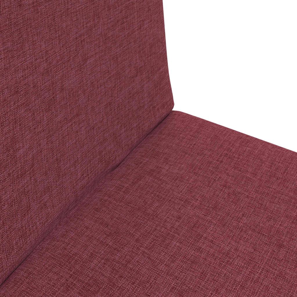 Adjustable Floor Footstool Burgundy Fabric