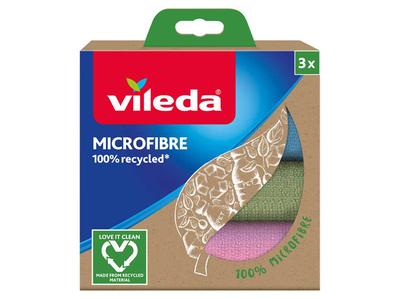 Vileda Microfiber Cloth 100% Recycled 3 PCS. -Will 168310