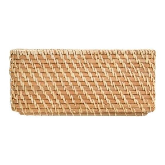 NITORI Rattan Basket RD-001 Quarter Width 19 x Depth 26 x Height 12cm Natural 8421034
