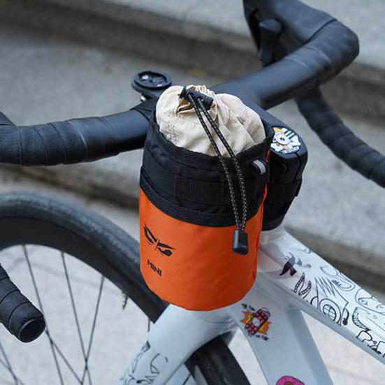 Bicycle Water Bottle Bag with Side Pockets MTB Mountain Road Bike Water Bottle Carrier Drawstring Pouch Cycling Accessories