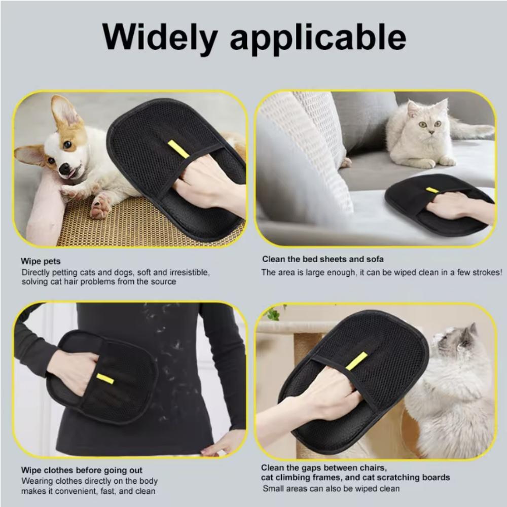 Pet Electrostatic Hair Removal Gloves Dog Cat Hair Removal Brush Gloves Hair Adhesive Gloves Carpet Clothing Hair Cleaning Brush