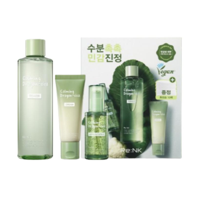 Re:nk calming dragon cica cream toner ampoule serum set Korea Beauty