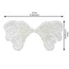 2pcs Sequin Beading Organza Embroidery Bow Lace Patches Butterfly Sewing Appliques Sew On for Women's Clothing Wedding Gown