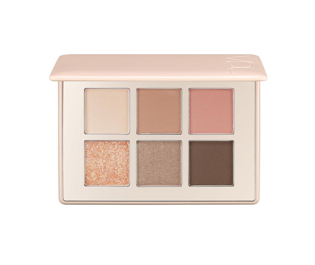 VDL Eyeshine Color Mode Palette 01 Brzoskwiniowo-pomarańczowy kolor, który tworzy słodko-kwaśną paletę cieni do powiek Yete Brevet Brokat Mat (Koralowy nastrój) Lamé