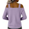 Women's Color Casual Fashion Loose Cotton Linen Lace Splicing Round Neck Shirt Top