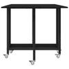 Folding Dining Table with Casters 130 x 80 x 76.5 cm Engineered Wood