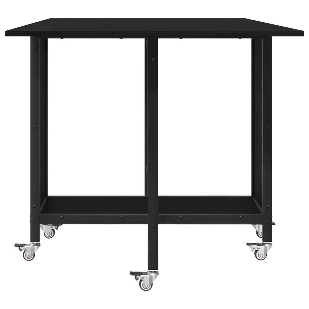 Folding Dining Table with Casters 130 x 80 x 76.5 cm Engineered Wood