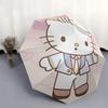 1pc Gentleman Hello Kitty Automatic Open/CloseUmbrella-CuteUmbrella with Cute Design, Portable 3-Fold Compact Umbrella for Men & Women, Valentine's Da