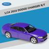 Welly 1/24 2016 DODGE Charger R/T Alloy Sports Car Model Diecast Metal Track Racing Vehicles Car Model High Simulation Kids Gift