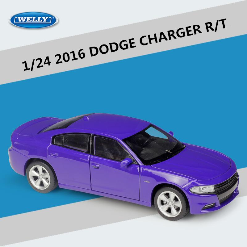 Welly 1/24 2016 DODGE Charger R/T Alloy Sports Car Model Diecast Metal Track Racing Vehicles Car Model High Simulation Kids Gift