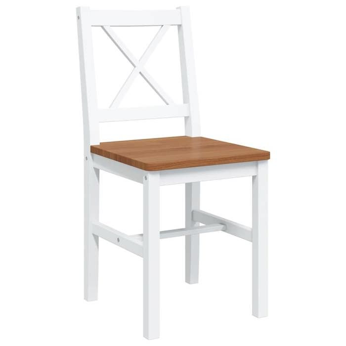 VidaXL Ensemble de salle à manger 5 pcs Marron et blanc