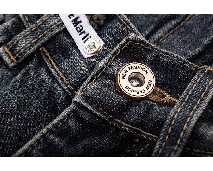 Women's High-Waist Retro Straight Jeans - Spring/Autumn 2025, Plus Size, Floor-Length, Wide Leg, Slimming Fit