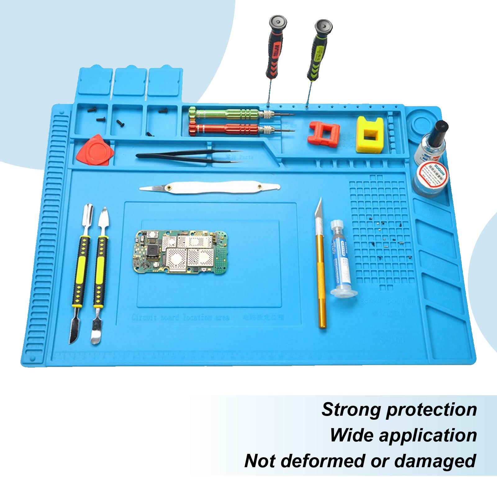 Solder Mat Silicone Pad Anti Static Electronic Repair Work Mat 45*30CM Repair Maintenance Pad for Heat Guns Soldering Station