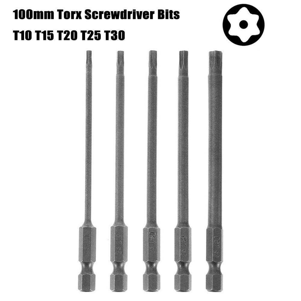 1/4Inch Hex Screwdriver Bit 100mm 5 Pcs Alloy Steel
