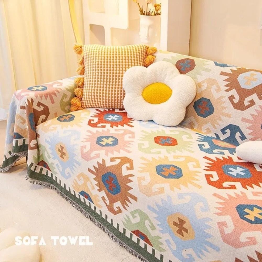 Ins Style Sofa Cover Double Use Beds Blanekets Durable All-inclusive Sofa Cover  Living Room