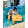 Inflatable Cartoon Car Seat Boat With Sunshade Steering Wheel For Children Swimming Activities