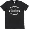 Service Staff Pampered Labrador Yellow Red Mens Women T Shirt Labrador Owner Gift Idea Unisex Tee Dog