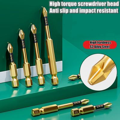 PH2 Magnetic Screwdriver Bits with Magnetizer 25-150 Mm Non-slip Hex Shank Impact Drill Bit Multiple Sizes For Various Scenarios