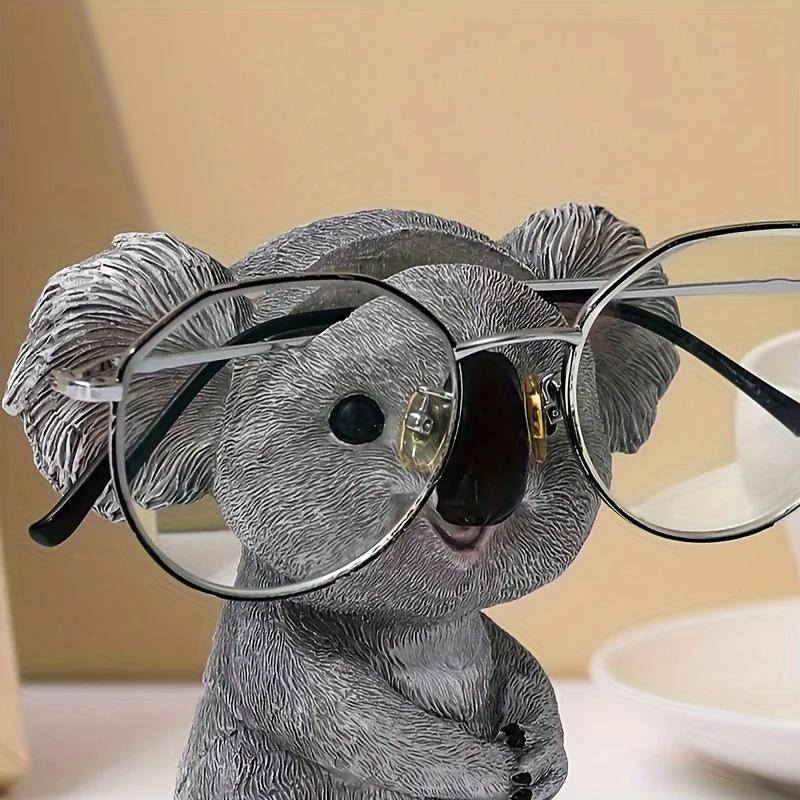 Koala Ornament, Glasses Holder, For Bookshelf Home Living Room Office Cafe Decor, Winter Christmas New Year Decor