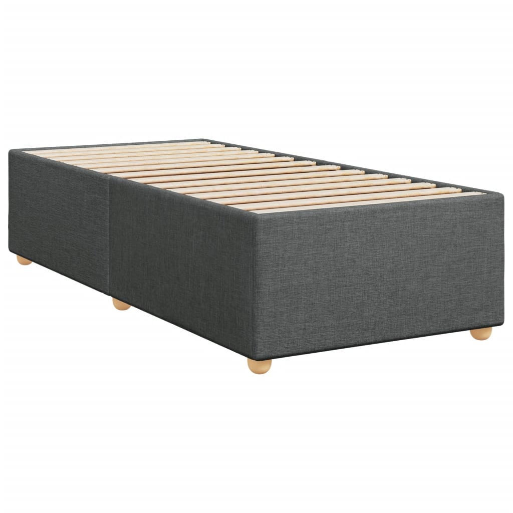 Vidaxl Letto Continentale Con Materasso, Tessuto Grigio Scuro 90X200 Cm
