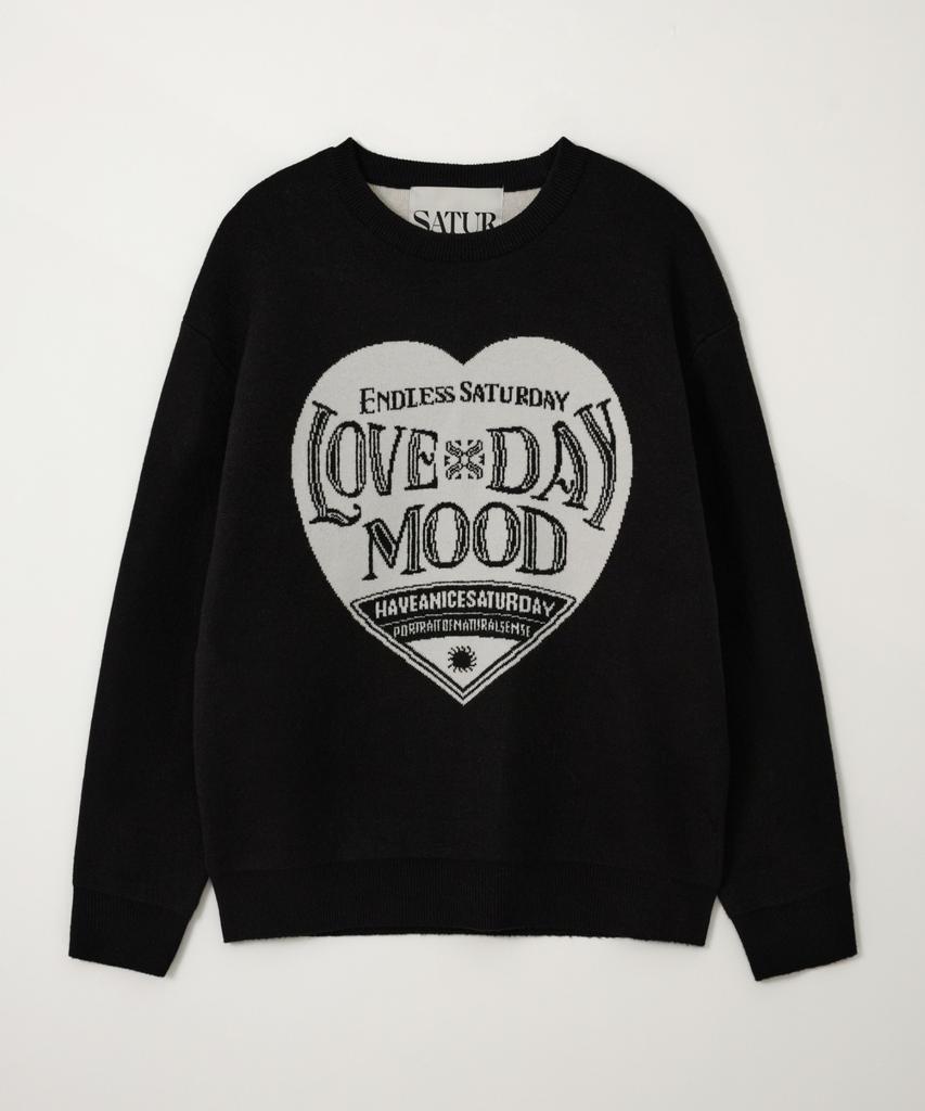 Seteo Saturday Retro Mood Pullover Knit Black