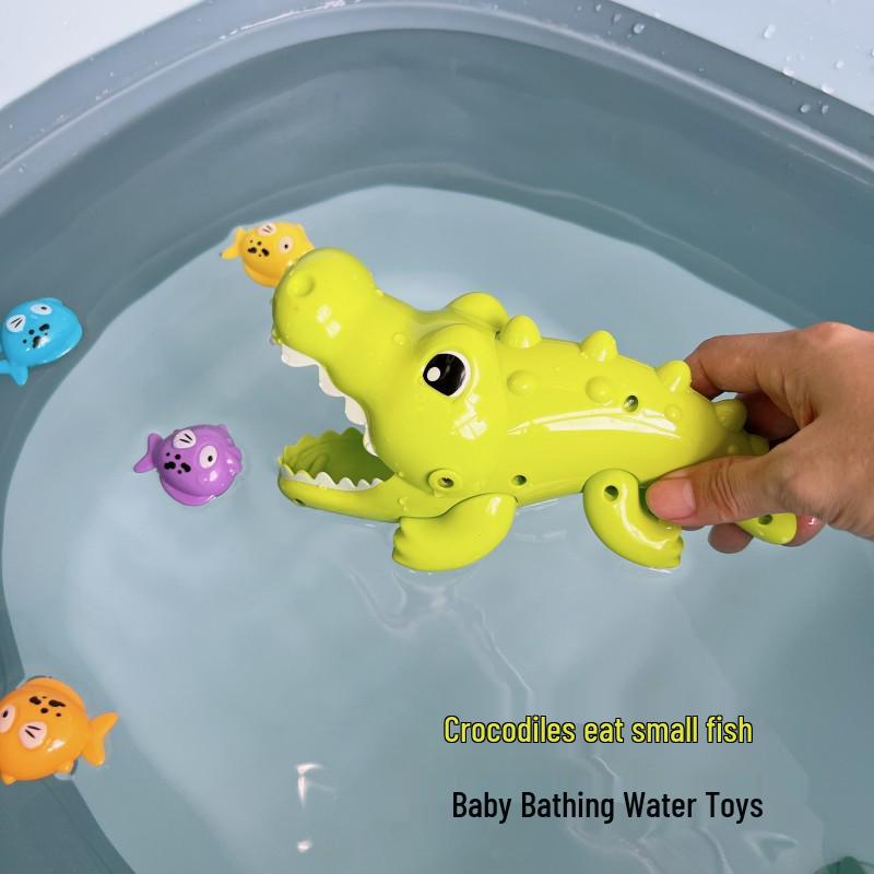 Kids' Bath Toys: Crocodile and Fish Game – Creative, Educational Bathtub Fun