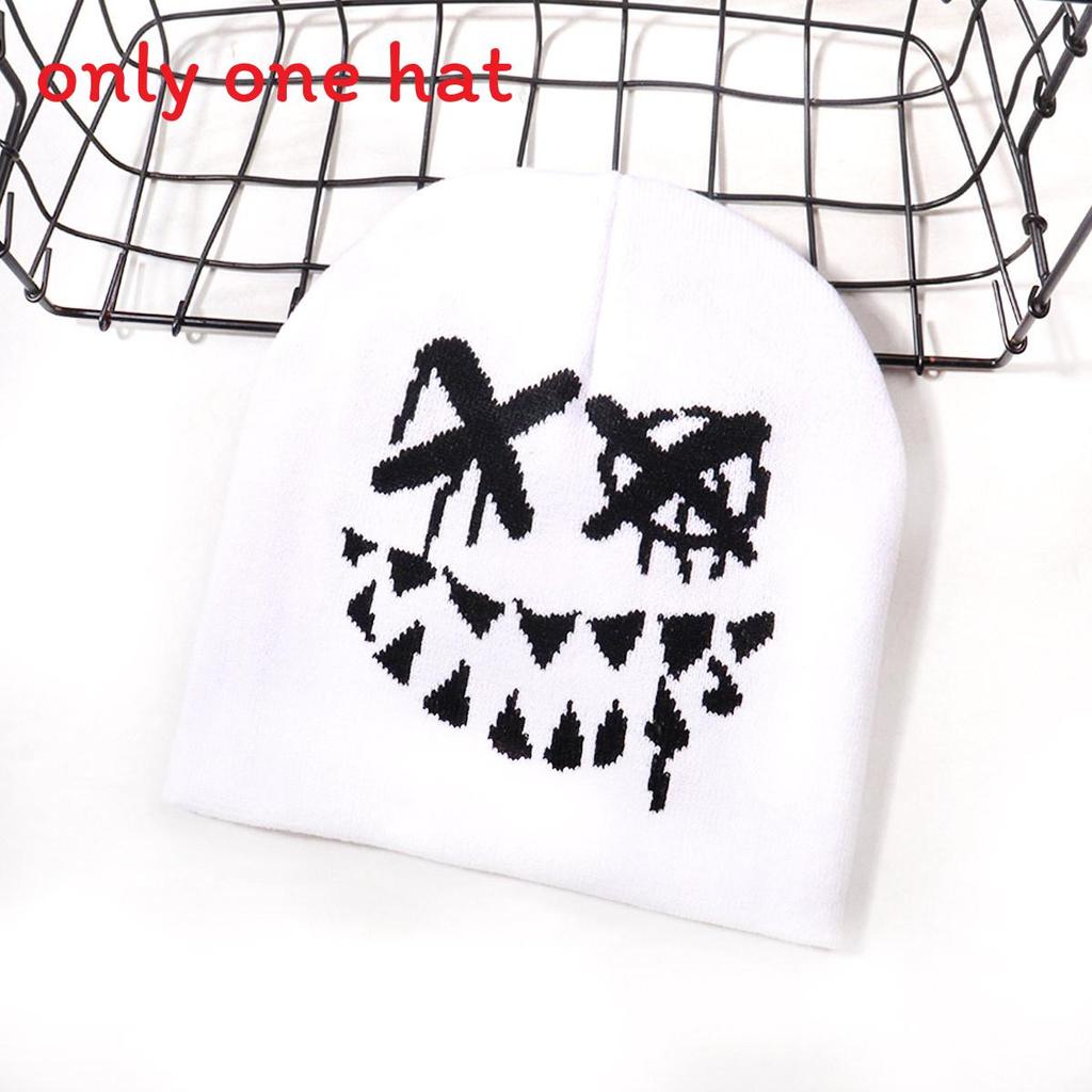 Halloween Kürbis Totenkopf Strickmütze Für Streetwear Und Lässige Winterwärme