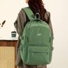 Schoolbag temperament trendy new 1011 fashion commuter class backpack simple solid color nylon cloth plain elegant backpack women