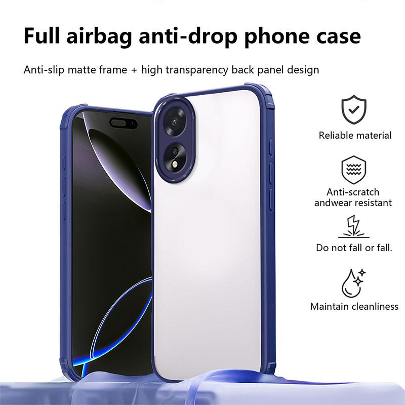 Shockproof Case For OPPO A38 Hard Back Cover For OPPO A18 A57 2022 Realme C53 C51 TPU + PC Bumper Protective Capa A 38 Coque