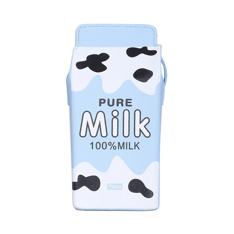 

Women s Milk Carton Small Square Bag Contrast Printed Shoulder Crossbody Bag