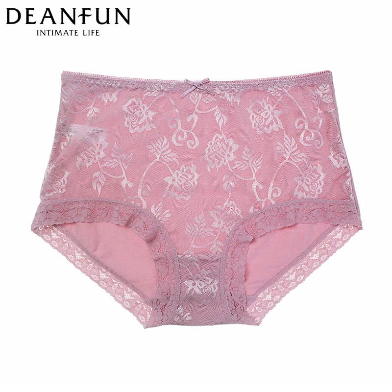 Deanfun Women's Seamless Lace Boxer Briefs (2-Pack)