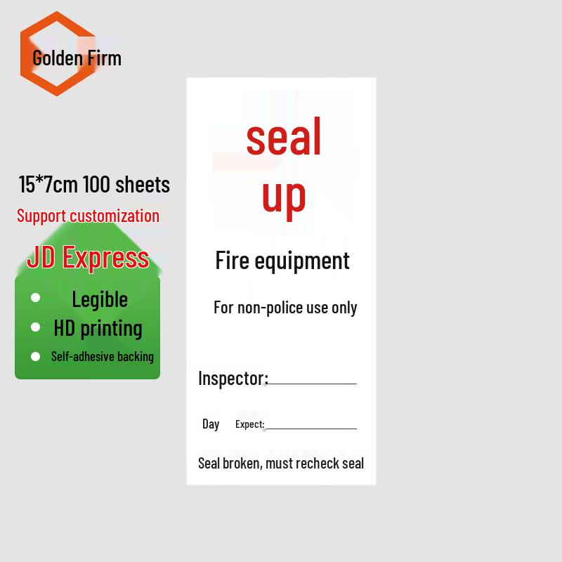 Fire Hydrant Box Inspection Seal Sticker Seal Strip