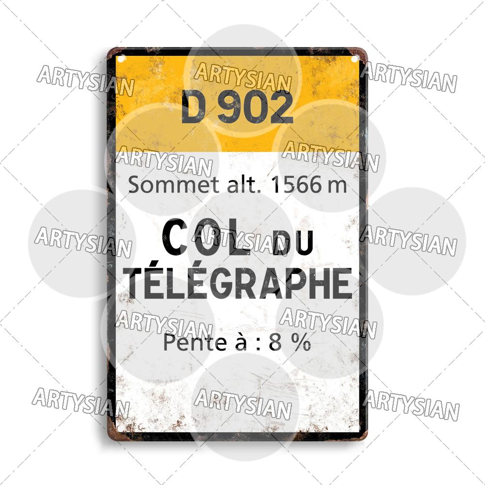 Tour de France Cycling Race Cycling Landmark Metal Plaque Road Signs Croix de FER Madeleine Tourmalet Luz-Ardiden Loze