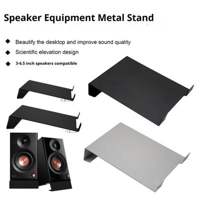 Support de Haut-parleur de Bureau Base de Support en Métal Inclinaison de 15 Degrés Antichoc Support Robuste pour Haut-parleur Support d'Équipement Audio Expérience Sonore Stable Accessoires
