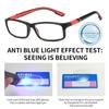 Unisex Sports TR90 Reading Glasses Blue Light Blocking Presbyopia Eyeglasses Men Women Hyperopia Optical Eyewear Glasses+100+400