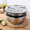 Thickened Vegetable Slicer Grater Stackable 3 In 1 Colanders Basin  Food Preparation
